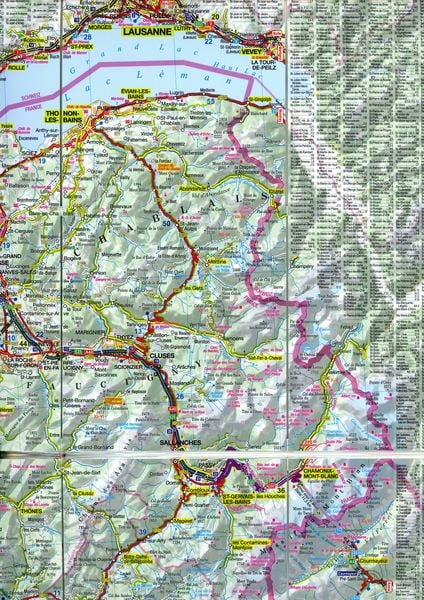 Produktbild: MoTourMaps Rhône-Alpes (Französische Alpen Nord) Auto- und Motorradkarte 1:300.000