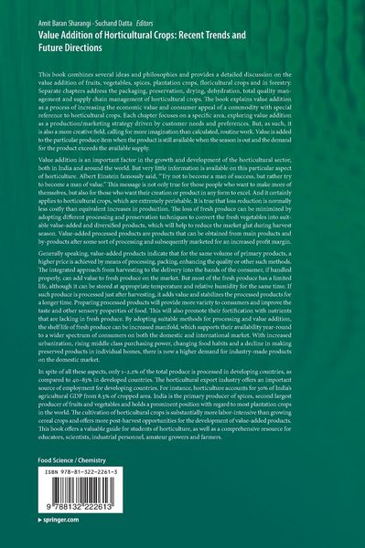 Produktbild: Value Addition of Horticultural Crops: Recent Trends and Future Directions