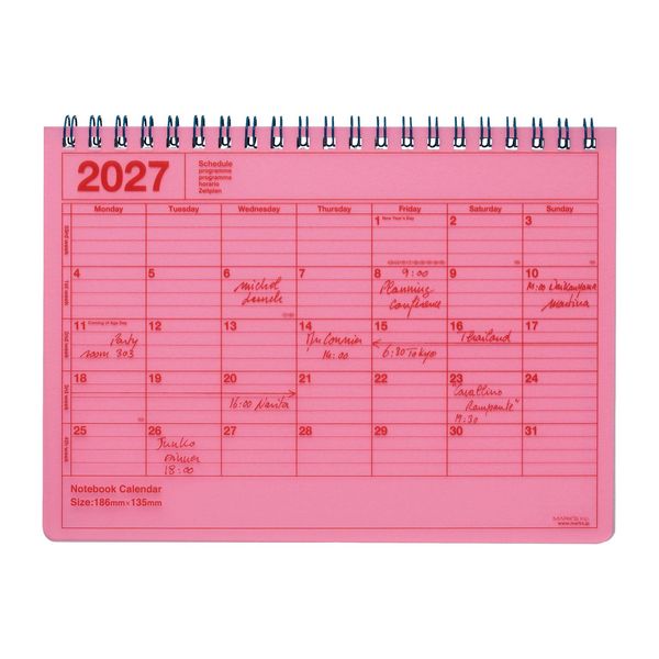 Produktbild: MARK'S 2027 Notebook Calendar S // Neon Pink