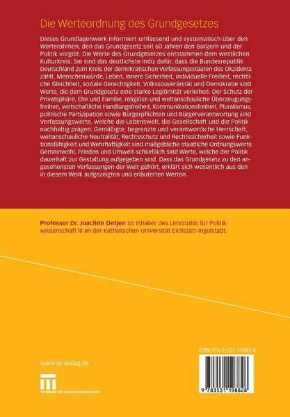 Produktbild: Die Werteordnung des Grundgesetzes