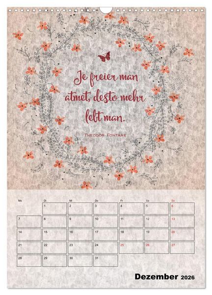 Produktbild: Lebensweisheiten zum Reflektieren (Wandkalender 2026 DIN A3 hoch), CALVENDO Monatskalender
