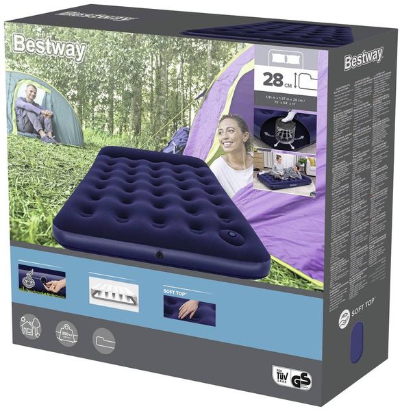 Produktbild: Bestway 67225 Luftbett (L x B x H) 191 x 137 x 28cm K&ouml;nigs-Blau