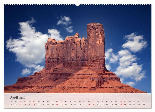Produktbild: Monument Valley - Faszinierende Westernkulisse in den USA (hochwertiger Premium Wandkalender 2026 DIN A2 quer), Kunstdruck in Hochglanz