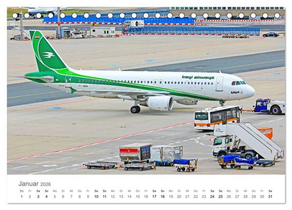 Produktbild: Gro&szlig;e und kleine Flieger am Flughafen (Tischkalender 2026 DIN A5 quer), CALVENDO Monatskalender