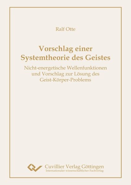 Produktbild: Vorschlag einer Systemtheorie des Geistes
