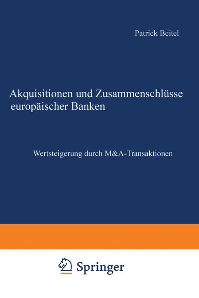 Produktbild: Akquisitionen und Zusammenschl&uuml;sse europ&auml;ischer Banken