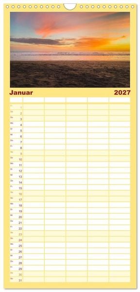Produktbild: Familienplaner 2027 - El Salvador - Unber&uuml;hrte und wundersch&ouml;ne Natur. mit 5 Spalten (Wandkalender, 21 x 45 cm) CALVENDO