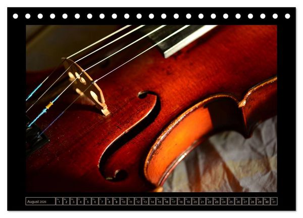 Produktbild: eine Violine (Tischkalender 2026 DIN A5 quer), CALVENDO Monatskalender