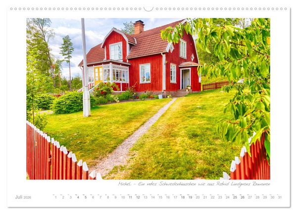 Produktbild: Sehnsucht Schweden - Elche, Natur und Urlaubstr&auml;ume (Wandkalender 2026 DIN A2 quer), CALVENDO Monatskalender