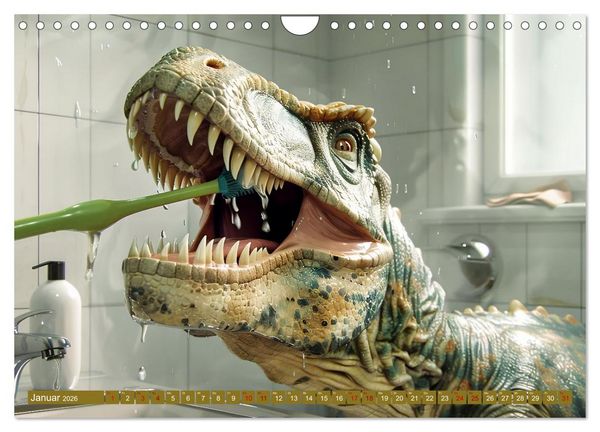 Produktbild: Wie w&auml;re es mit einem Dinosaurier als Haustier? (Wandkalender 2026 DIN A4 quer), CALVENDO Monatskalender