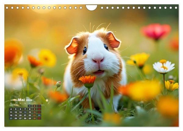 Produktbild: S&uuml;&szlig;e Meerschweinchen (Wandkalender 2026 DIN A4 quer), CALVENDO Monatskalender