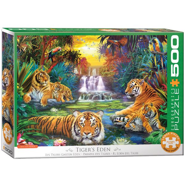 Produktbild: Family Puzzle 500 Teile - Oversize - Tigers Eden
