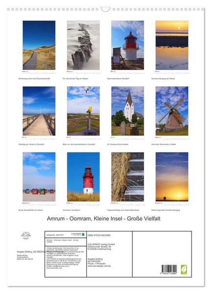 Produktbild: Amrum - Oomram, Kleine Insel - Gro&szlig;e Vielfalt (Wandkalender 2026 DIN A2 hoch), CALVENDO Monatskalender