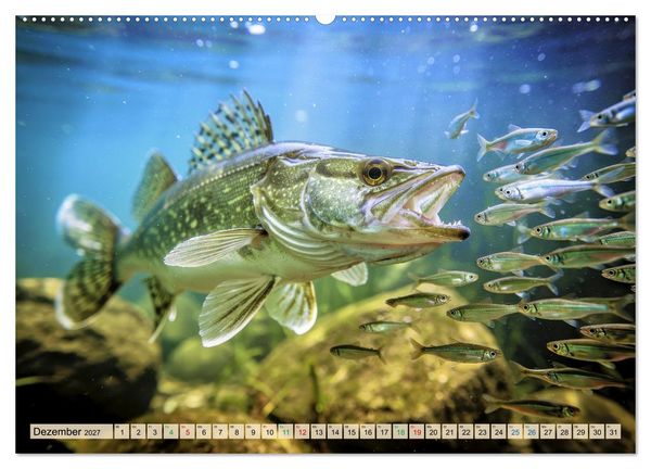Produktbild: Zander im See (Wandkalender 2027 DIN A2 quer), CALVENDO Monatskalender