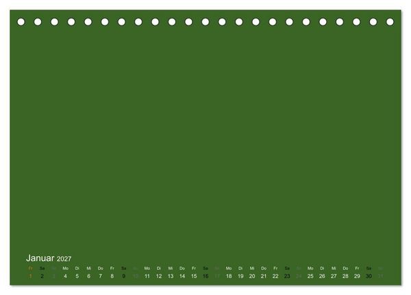 Produktbild: Bastelkalender - dunkel Gr&uuml;n (Tischkalender 2027 DIN A5 quer), CALVENDO Monatskalender