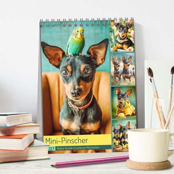 Produktbild: Mini-Pinscher. Kleine Hunde in sch&ouml;nen Momenten (Tischkalender 2027 DIN A5 hoch), CALVENDO Monatskalender