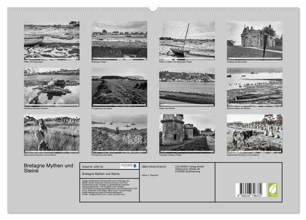 Produktbild: Bretagne Mythen und Steine (hochwertiger Premium Wandkalender 2026 DIN A2 quer), Kunstdruck in Hochglanz