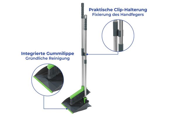 Produktbild: Kehrgarnitur, klappbare Kehricht Garnitur mit Clip-Halterung