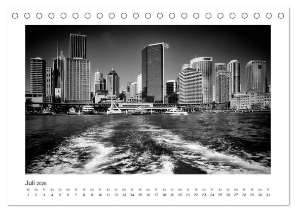 Produktbild: SYDNEY Monochrom (Tischkalender 2026 DIN A5 quer), CALVENDO Monatskalender