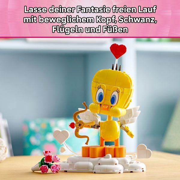 Produktbild: LEGO 40824 Looney Tunes Liebesbote Tweety, Kinder Spielzeug zum Bauen