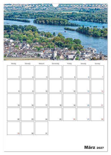 Produktbild: Rheingau Terminplaner (Wandkalender 2027 DIN A3 hoch), CALVENDO Monatskalender