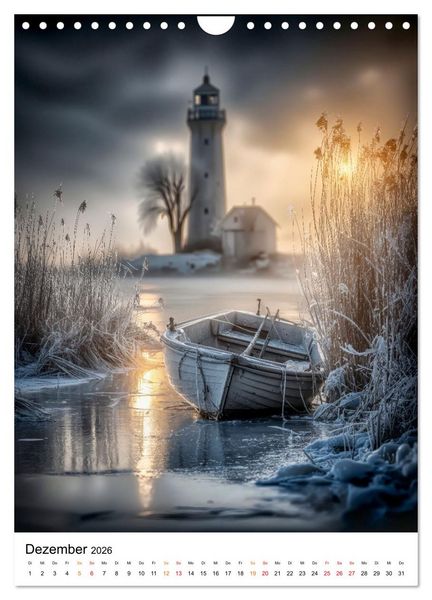 Produktbild: Frostige K&uuml;sten - Wintertr&auml;ume am Meer (Wandkalender 2026 DIN A4 hoch), CALVENDO Monatskalender