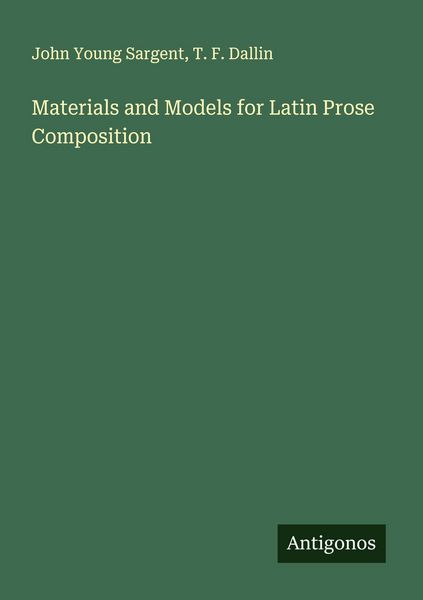 Produktbild: Materials and Models for Latin Prose Composition