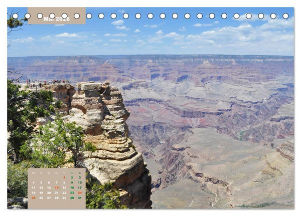 Produktbild: Erlebe mit mir die Schluchten des Grand Canyon (Tischkalender 2026 DIN A5 quer), CALVENDO Monatskalender