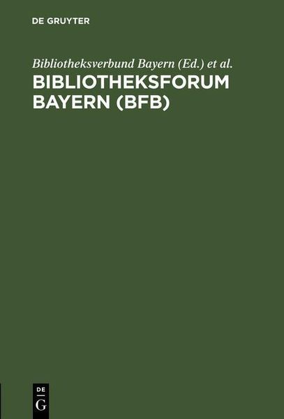 Produktbild: Bibliotheksforum Bayern (BFB)