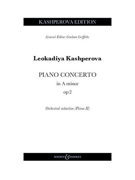 Produktbild: Kashperova: Piano Concerto in a Minor, Op. 2