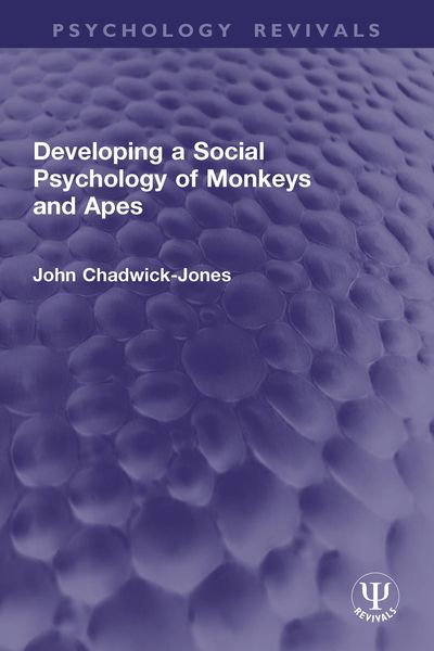 Produktbild: Developing a Social Psychology of Monkeys and Apes