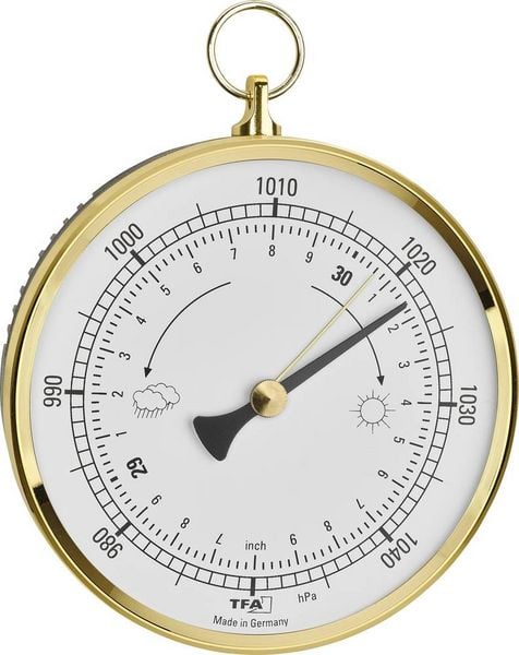 Produktbild: TFA Dostmann Analoges Barometer mit Messingring Barometer Messing 29.4025.32