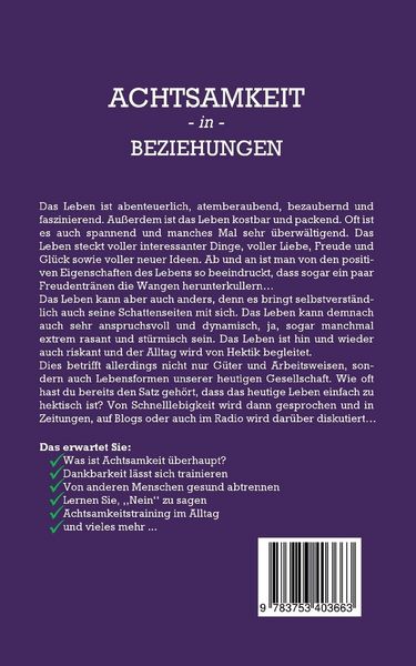 Produktbild: Achtsamkeit in Beziehungen: Durch Achtsamkeitstraining zu tiefer Dankbarkeit, gro&szlig;em Gl&uuml;ck und innigen Beziehungen