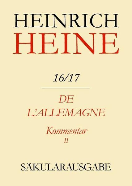Produktbild: De l'Allemagne. Kommentar. Teilband II