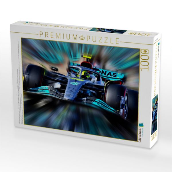 Produktbild: CALVENDO Puzzle Der britische Rekordweltmeister Lewis Hamilton ist auch im Jahr 2022 f&uuml;r AMG-Mercedes unterwegs. | 1000 Teile Lege-Gr&ouml;&szlig;e 64x48cm Foto-