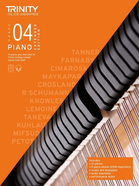 Produktbild: Trinity College London Piano Exam Pieces Plus Exercises From 2021: Grade 4 - Extended Edition
