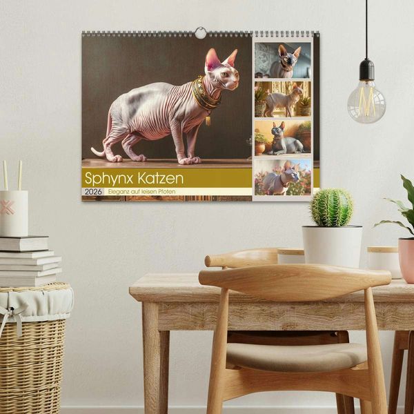 Produktbild: Sphinx Katzen. Eleganz auf leisen Pfoten (Wandkalender 2026 DIN A3 quer), CALVENDO Monatskalender