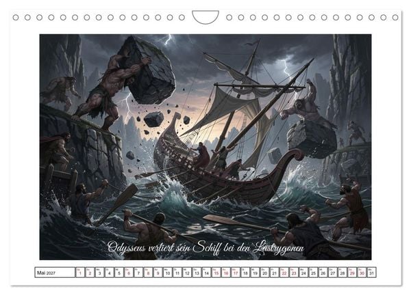 Produktbild: Die Irrfahrten des Odysseus (Wandkalender 2027 DIN A4 quer), CALVENDO Monatskalender