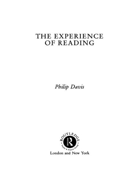 Produktbild: Experience Of Reading