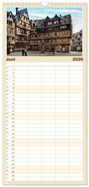 Produktbild: Familienplaner 2026 - Es war einmal... in Frankfurt (Main) mit 5 Spalten (Wandkalender, 21 x 45 cm) CALVENDO