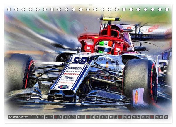 Produktbild: Faszinierende Formel 1 (Tischkalender 2026 DIN A5 quer), CALVENDO Monatskalender