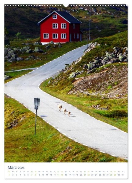 Produktbild: Norwegen - Unterwegs im Fjordland (Wandkalender 2026 DIN A2 hoch), CALVENDO Monatskalender