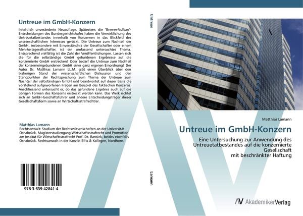 Produktbild: Untreue im GmbH-Konzern