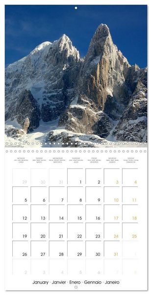 Produktbild: Paysages du Mont-Blanc (Calendrier mural carr&eacute; 2026 30x30 cm) Calendrier double avec une page pour vos prises de notes