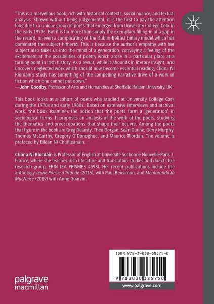 Produktbild: English Language Poets in University College Cork, 1970&ndash;1980