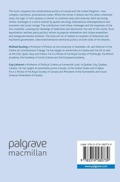 Produktbild: Constitutional Politics and the Territorial Question in Canada and the United Kingdom