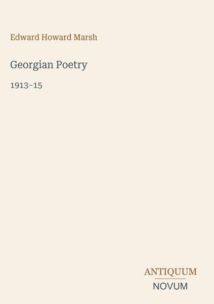 Produktbild: Georgian Poetry