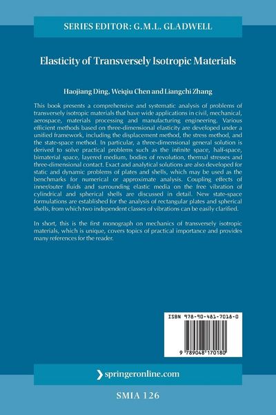 Produktbild: Elasticity of Transversely Isotropic Materials