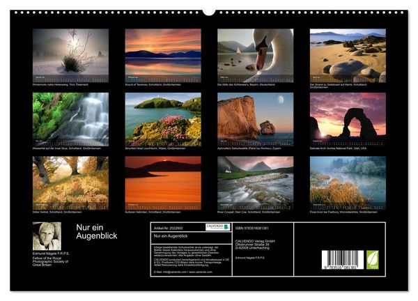 Produktbild: Nur ein Augenblick (hochwertiger Premium Wandkalender 2026 DIN A2 quer), Kunstdruck in Hochglanz