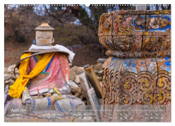 Produktbild: Buddhistische Kl&ouml;ster im Himalaya (hochwertiger Premium Wandkalender 2026 DIN A2 quer), Kunstdruck in Hochglanz